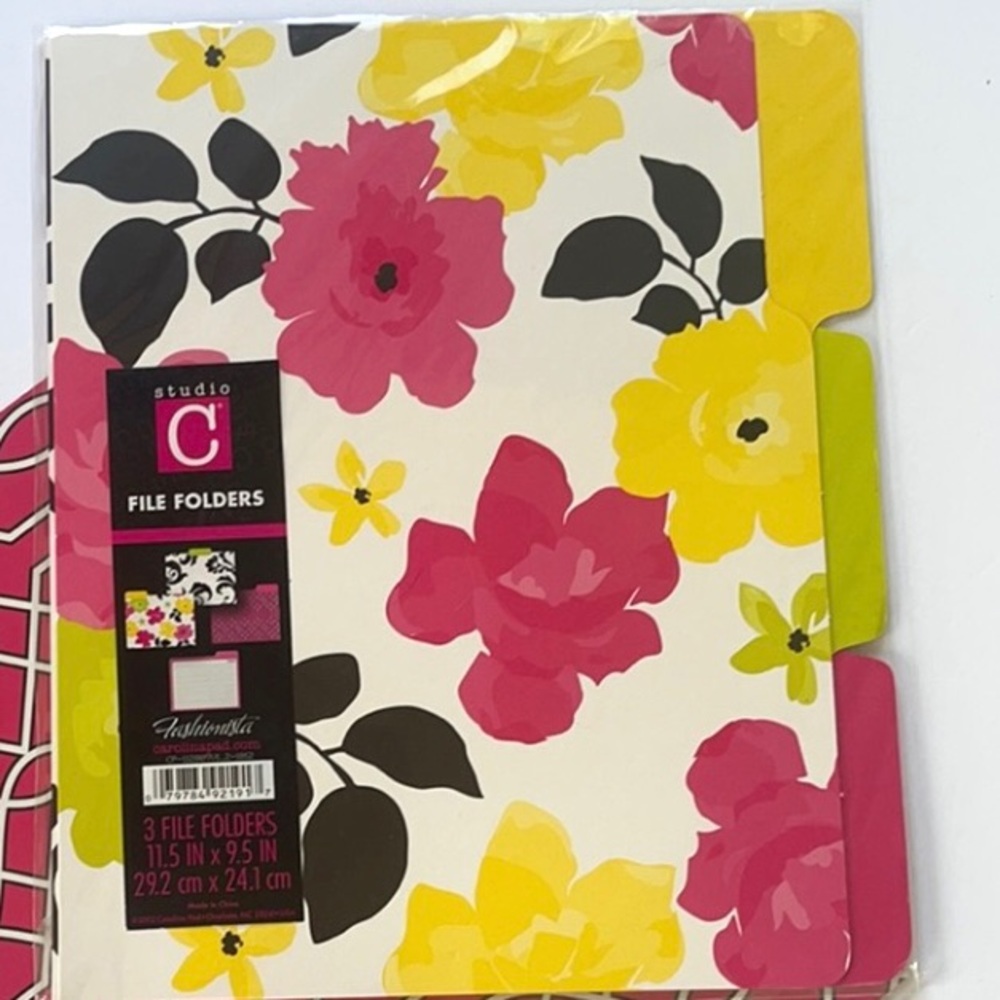 Carolina Pad 3pack File Folders with tabs
